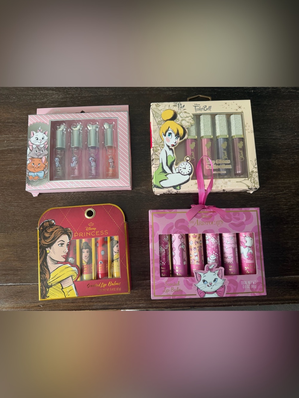 Disney Lip Balm Sets - Pink, Gold & Red Packaging